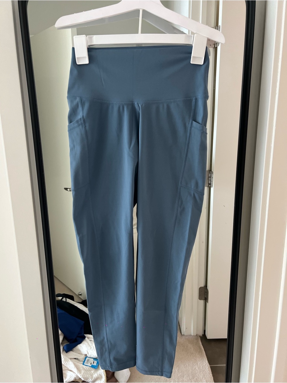 High-Rise Blue Active Pocket Leggings
